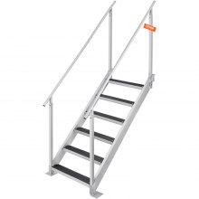 VEVOR Attic Steps Pull Down 12 Steps Attic Stairs, Alloy Attic Access Ladder, Blue Pulldown Attic Stairs, Wall-Mounted Folding Stairs for Attic, Retra