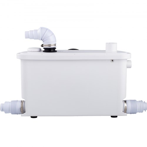VEVOR Macerator Pump 400W, 4 Inlets for Basement, Kitchen, Toilet, Sink, Shower, Bathtub Waste Water Disposal Upflush Machine, Elevation up to 21ft, White