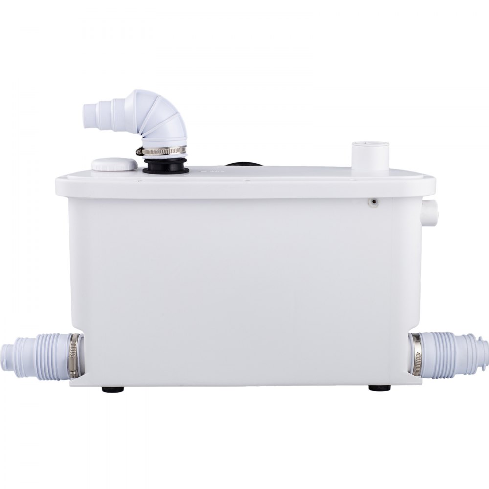 VEVOR Macerator Pump, 400W Macerator Toilet Pump, w/ 4 Water Inlets Macerating Pump, Toilet Sewerage Pump for Basement, Kitchen, Sink, Shower, Waste Water Disposal Upflush Pump, Elevation up to 21ft