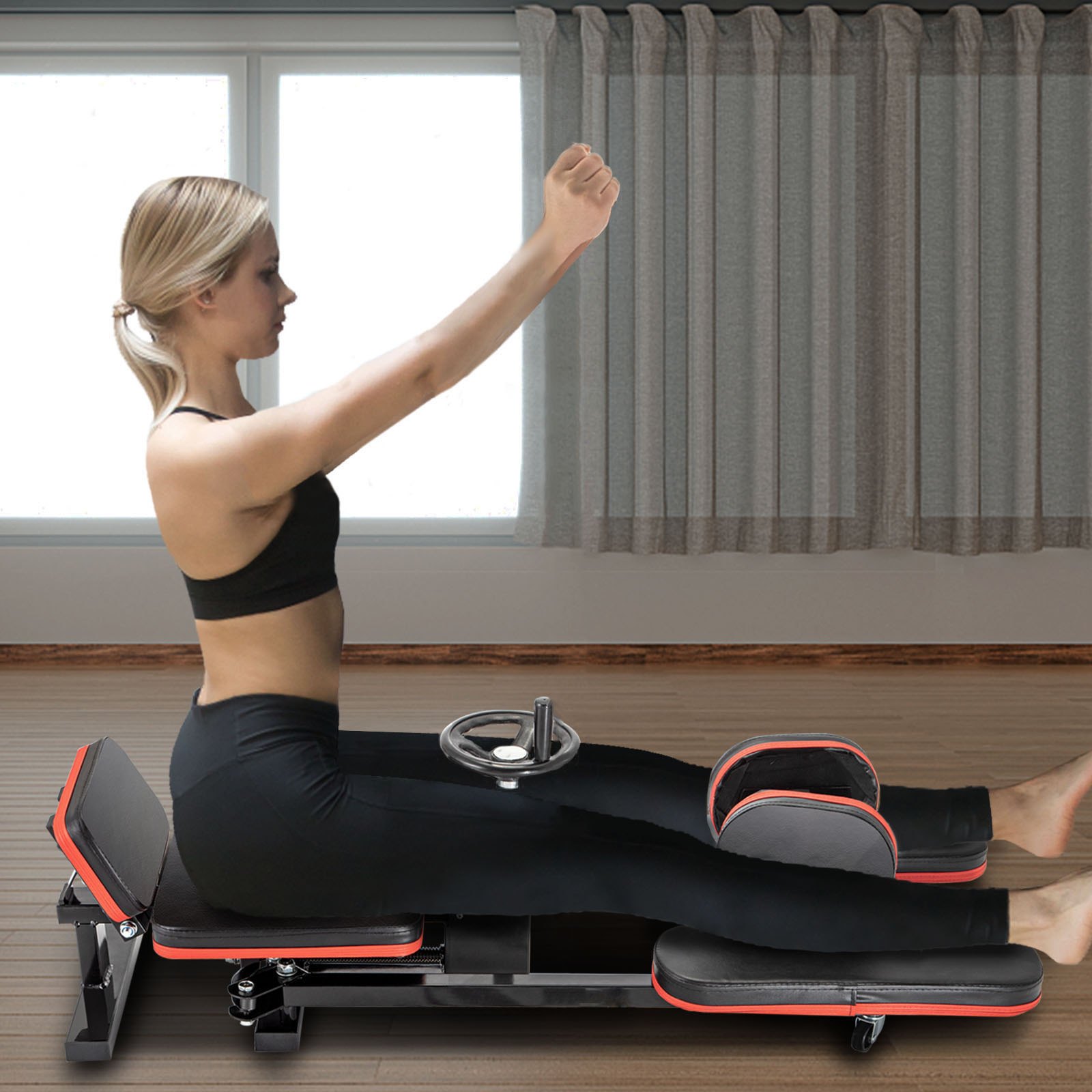 VEVOR Pro estirador de piernas, máquina de estiramiento de piernas de 220 libras, equipo de marco de acero resistente, estirador de piernas, máquina de entrenamiento de estiramiento de piernas para gimnasio en casa, estirador de piernas, entrenamiento de fitness