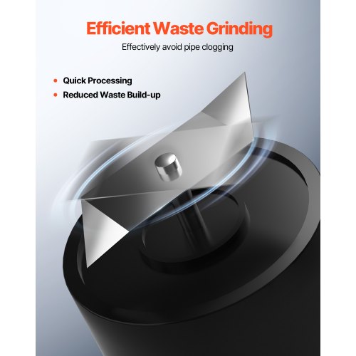 Macerator Pump, 500W, 29 GPM Flow, 26 ft/8 m Head, Bathtub