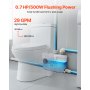 VEVOR Macerator Pump 500W 29 GPM Flow 26 ft Head Lift for Toilet Basement Sink