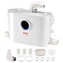 Macerator Pump 900W 48 GPM Flow 40 ft Head Lift Pump for Toilet Basement Sink