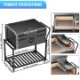VEVOR 40" Charcoal Grill W/ Adjustable Charcoal Grate and Heavy Duty Outdoor Mobile BBQ Smoker