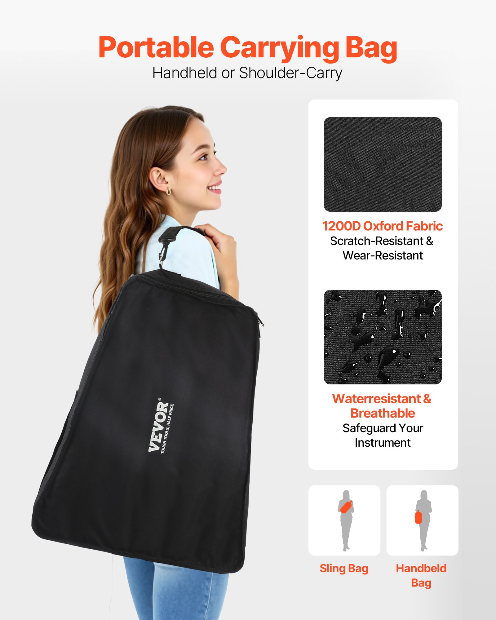 VEVOR Glockenspiel Xylophone, 25 Notes, Wooden Professional Xylophone Percussion Instrument, with 4 Mallets, Carrying Bag, Beginner Glockenspiel Musical Instrument Kit for Adults and Kids Students