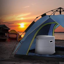VEVOR Portable Toilet for Camping, Porta Potty with 5L Detachable Inner Bucket & Removable Paper Holder, Commode with Dual Lids, Travel Toilet for Adults Kids Outdoor Camping Car Long Road Trips