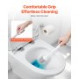 Toilet Brush and Holder Set with PP Handle for Bathroom Deep Cleaning