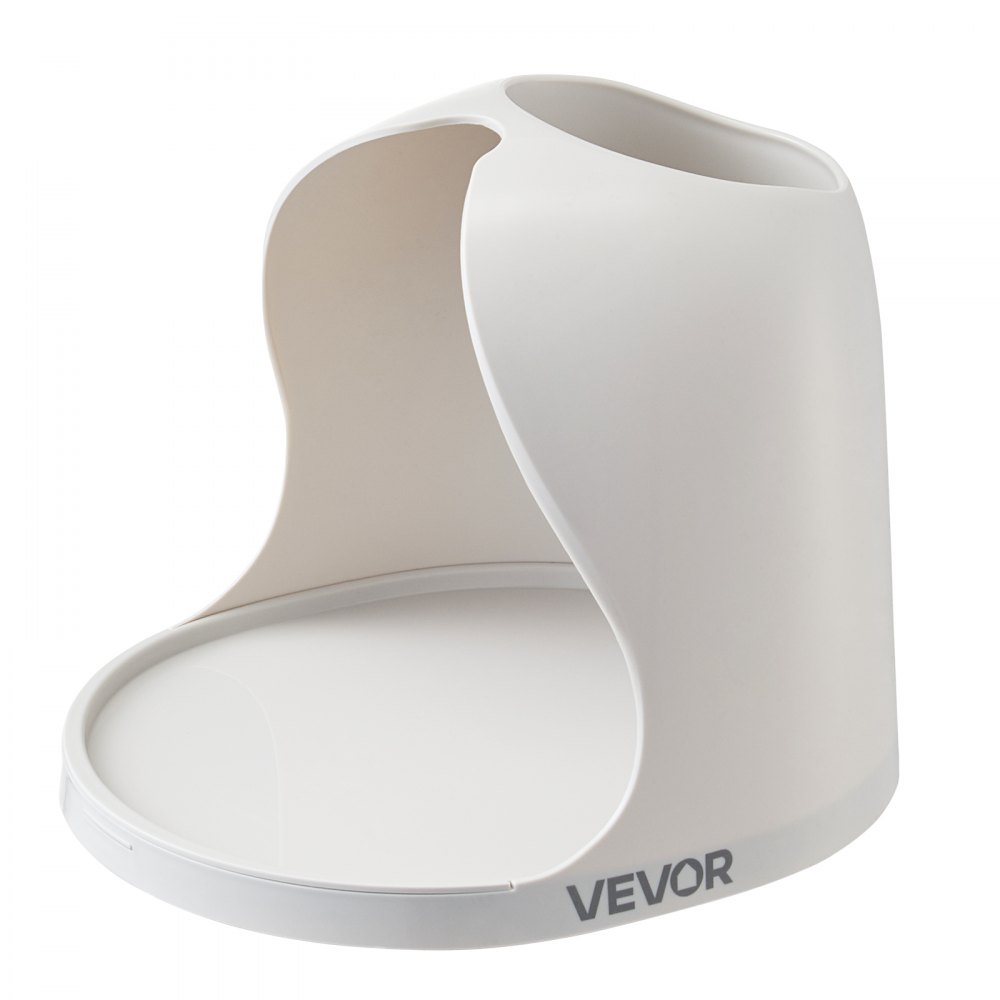 VEVOR - Juego de escobilla y desatascador para inodoro, 2 en 1, con soporte ventilado, limpieza profunda de 360° y antigoteo, para baño, caravana e inodoro (blanco y gris)