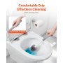 Toilet Brush and Plunger Set with PP Handle for Bathroom Deep Cleaning