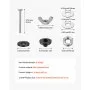 VEVOR Universal Toilet Tank to Bowl Bolts Kit, 2PCS Metal Heavy Duty Toilet Tank Bolts, Stainless Steel Toilet Tank Screws Replacement Kit with Wing Nuts, Rubber Washers Gaskets, Toilet Repair Screw