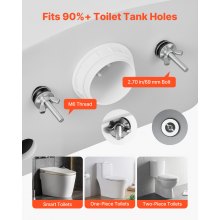 Universal Toilet Tank to Bowl Bolts Kit Heavy Duty Toilet Bolt Gasket Kit 2 Pack
