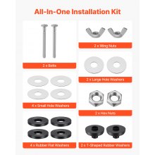 Universal Toilet Tank to Bowl Bolts Kit Heavy Duty Toilet Bolt Gasket Kit 2 Pack