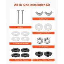Universal Toilet Tank to Bowl Bolts Kit Heavy Duty Toilet Bolt Gasket Kit 2 Pack