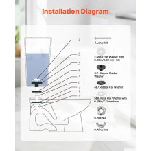 Universal Toilet Tank to Bowl Bolts Kit Heavy Duty Toilet Bolt Gasket Kit 2 Pack