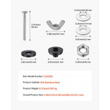 Universal Toilet Tank to Bowl Bolts Kit Heavy Duty Toilet Bolt Gasket Kit 2 Pack