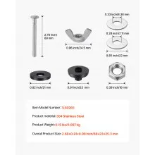 Universal Toilet Tank to Bowl Bolts Kit Heavy Duty Toilet Bolt Gasket Kit 2 Pack