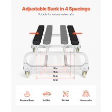 VEVOR Watercraft PWC Dolly Boat 454 kg Capacity Jet Ski Stand Storage Cart