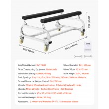 VEVOR Watercraft PWC Dolly Boat 454 kg Capacity Jet Ski Stand Storage Cart