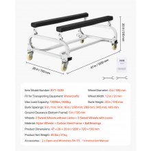 VEVOR Watercraft PWC Dolly Boat 590 kg Capacity Jet Ski Stand Storage Cart