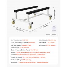 Chariot de rangement pour support de jet ski VEVOR Watercraft PWC Dolly Boat Capacité de 1800 lb