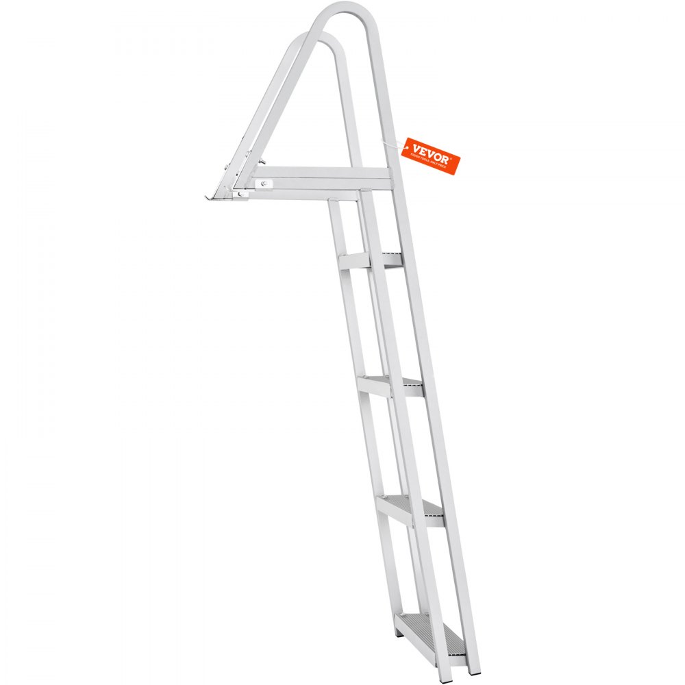 Scara de andocare din aluminiu VEVOR Scara de doc pentru barci detasabila in 4 trepte cu o sarcina de 350 lbs
