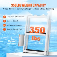 VEVOR bathing ladder boat ladder removable 5 steps 159kg load capacity 610x455x1825mm