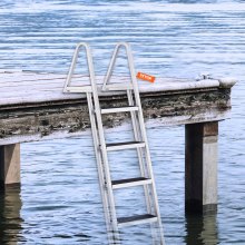 VEVOR bathing ladder boat ladder removable 5 steps 159kg load capacity 610x455x1825mm