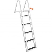 VEVOR bathing ladder boat ladder removable 5 steps 159kg load capacity 610x455x1825mm