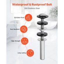 Universal Toilet Seat Bolts Kit Heavy Duty Toilet Tank Bolts Downlock Nuts 2PCS