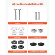 Universal Toilet Seat Bolts Kit Heavy Duty Toilet Tank Bolts Downlock Nuts 2PCS