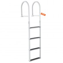 VEVOR Attic Steps Pull Down 12 Steps Attic Stairs Alloy Attic Access Ladder,  White Pulldown Attic Stairs, Wall-mounted Folding Stairs for Attic, Retractable  Attic Ladder with Armrests, 9.8 feet Height