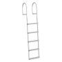 VEVOR Removable Dock Ladder, 5 Steps, Aluminum Alloy Pontoon Boat Swim Ladder, with Non-Slip Wide PP Steps, 227 kg Weight Capacity, Quick Release Design, for Lake Swimming, Pool, Marine Boarding