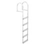 VEVOR Removable Dock Ladder, 5 Steps, Aluminum Alloy Pontoon Boat Swim Ladder, with Non-Slip Wide PP Steps, 227 kg Weight Capacity, Quick Release Design, for Lake Swimming, Pool, Marine Boarding