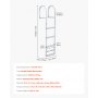 VEVOR Removable Dock Ladder, 4 Steps, Aluminum Alloy Pontoon Boat Swim Ladder, with Non-Slip Wide PP Steps, 227 kg Weight Capacity, Quick Release Design, for Lake Swimming, Pool, Marine Boarding