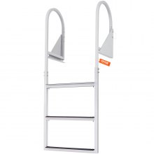 Roof Telescopic Steps Attic Ladder Pull Down System, White Folding Wall  Mount Staircase with Handrails & 14cm Wide Treads & Non-Slip Feet, Load