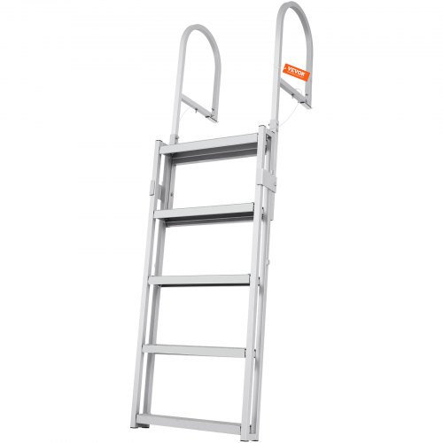 VEVOR 3-Step Dock Ladder 500lbs Capacity - Aluminum Alloy Removable Boat Ladder With Non-Slip Steps
