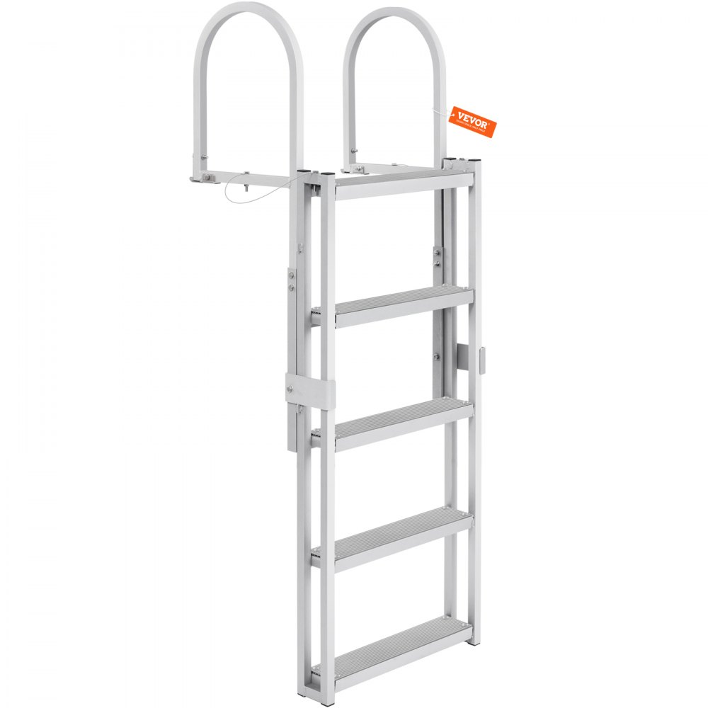 VEVOR dock ladder with 4 black steps and detachable handrails