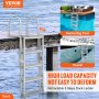 VEVOR dock ladder with 5 retractable steps, ideal for docks, swimming pools, and vessels.