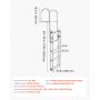 VEVOR Retractable Dock Ladder, 5 Steps, Aluminum Alloy Pontoon Boat Swim Ladder, with Non-Slip Wide Steps, 159 kg Weight Capacity, Adjustable Height, for Lake Swimming, Pool, Boat, Marine Boarding