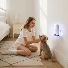 Fly Trap Plug-in Gnat Zapper Flies/Moths Killer with Blue Light & Sticky Boards