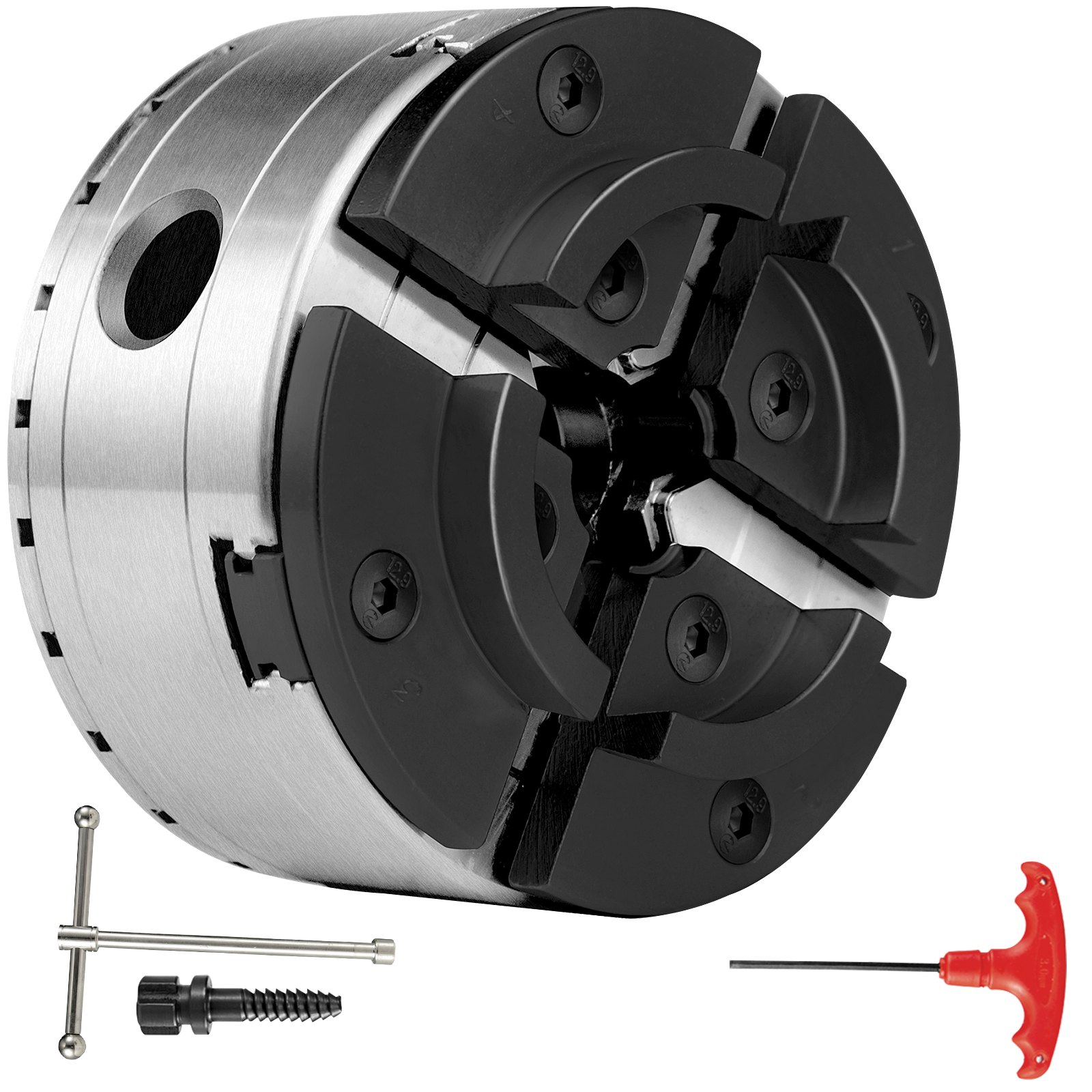 5" 4 Jaw Lathe Chuck Self-Centering With Operating Tools Durable Versatile Local