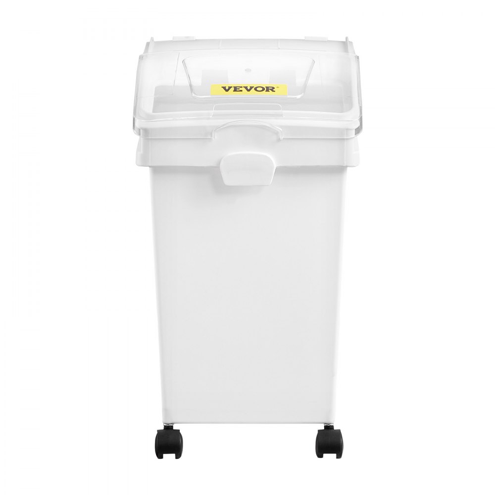 VEVOR Ingredient Bin, 20.8 L Capacity Ingredient Storage Bin, PP Material Flour Bins On Wheels, White Shelf Ingredient Bin with Scoop and Sliding Lid, Commercial Storage Bins, 3 Pcs/Set