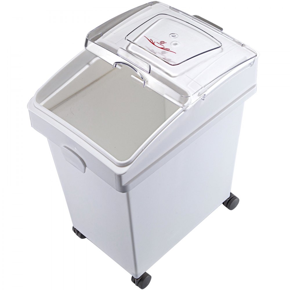 VEVOR Rice Storage Container, 6.6Gallon/25L x3 Capacity Large Dog Food Dispenser Bin, Kitchen Ingredient Grain Cereal Flour Bin, Pet food Containers with Wheels, 3 Scoops,  and Airtight Lid, 3 Pack