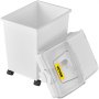 VEVOR ingredient bin with open removable lid and wheels for easy mobility.