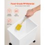 VEVOR Ingredient Bin, 20.8 L Capacity Ingredient Storage Bin, PP Material Flour Bins On Wheels, White Shelf Ingredient Bin with Scoop and Sliding Lid, Commercial Storage Bins, 3 Pcs/Set