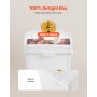 VEVOR Ingredient Bin, 10.5 Gallons Capacity Ingredient Storage Bin, PP Material Flour Bins On Wheels, White Shelf Ingredient Bin with Scoop and Sliding Lid, Commercial Storage Bins 3 Pcs/Set