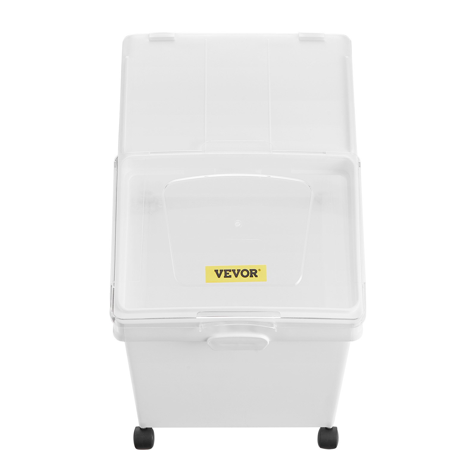 VEVOR Ingredient Bin, 33.3 L Capacity Ingredient Storage Bin, PP Material Flour Bins On Wheels, White Shelf Ingredient Bin with Scoop and Sliding Lid, Commercial Storage Bins, 3 Pcs/Set