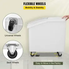 VEVOR 21 Gallon Ingredient Bin with Scoop 400 Cup Ingredient Bin with Sliding Lid Commercial Food Storage for Kitchen
