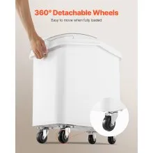 VEVOR 21 Gallon Ingredient Bin with Scoop 400 Cup Ingredient Bin with Sliding Lid Commercial Food Storage for Kitchen
