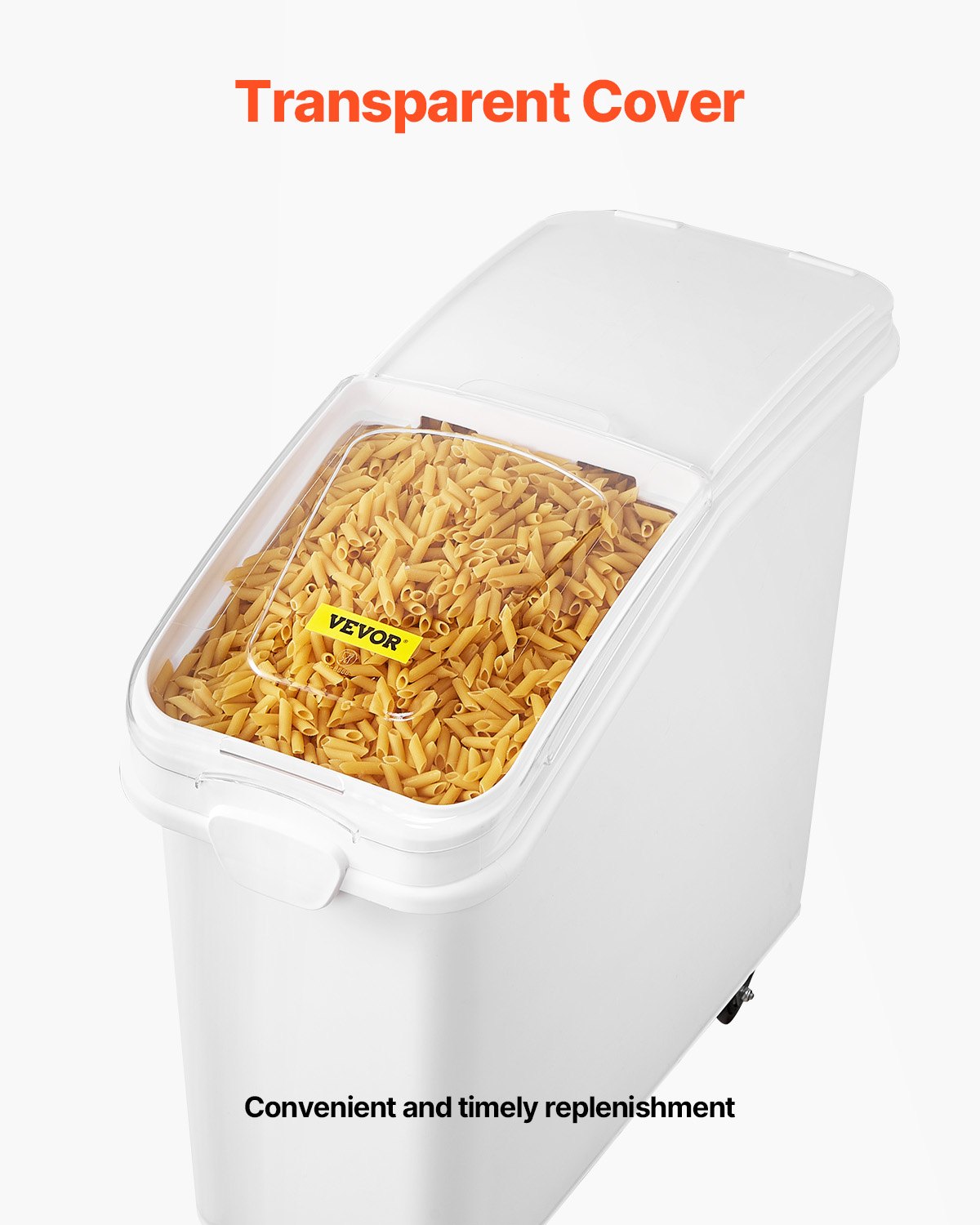 VEVOR Rice Storage Container, 21Gallon/80L Capacity Large Dog Food Dispenser Bin, Kitchen Ingredient Grain Cereal Flour Bin, Pet food Containers with Wheels, Scoop, and Airtight Lid, 1 Pack